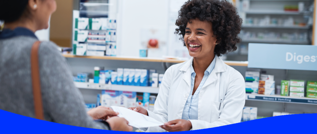 A pharmacist prescribing medication