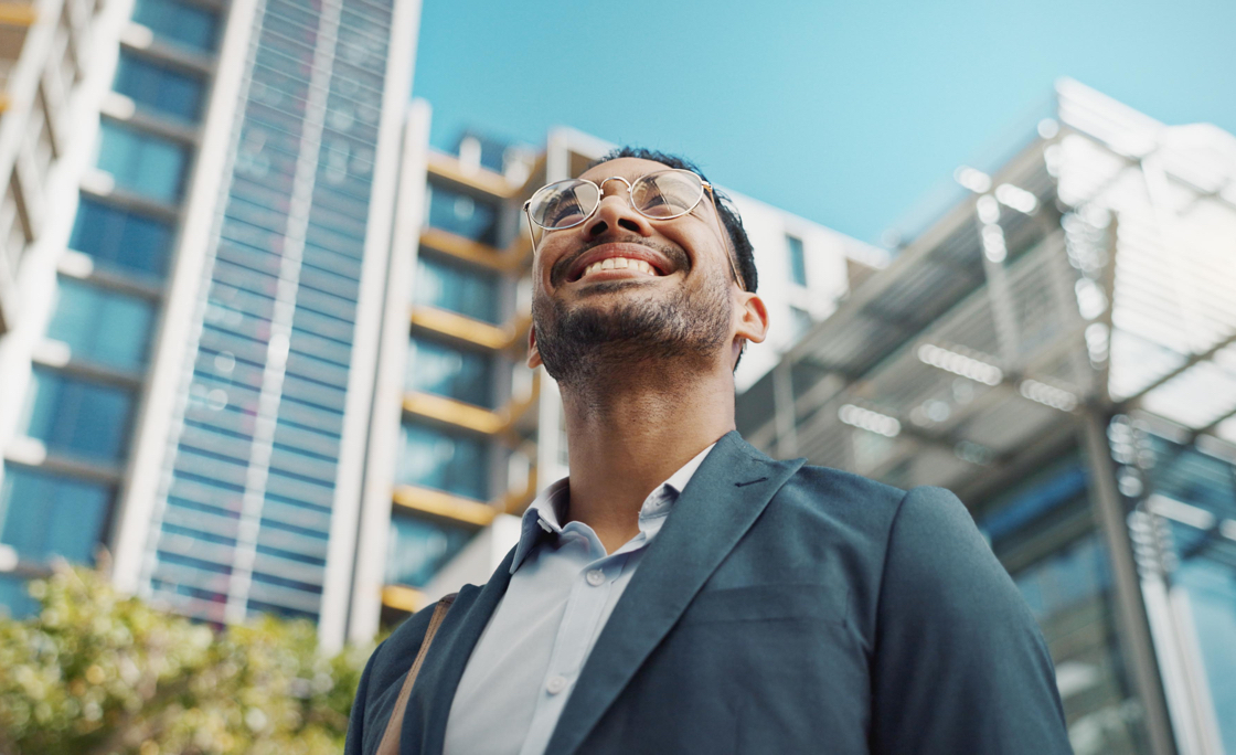 A man smiling