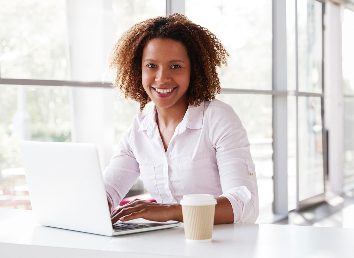 Woman at a laptop